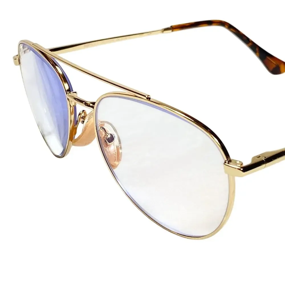 Ray-Ban RBPILOT RB6456 Gold Aviator Eyeglasses Frames Only 54-17-140 Italy